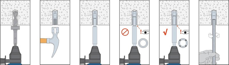 Simpson StrongTie DIAB25 DIAB Drop-in Internally Threaded Anchor for 1/4-in. Rod (100-Qty) - Image 2